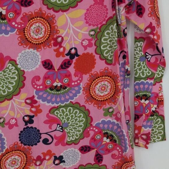 hanna Andersson Girl's Dress Size 140 Size 10 Pink Floral Paisley Long Sleeve - Picture 12 of 12